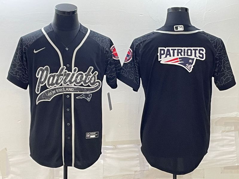 Men New England Patriots Blank Black Reflector 2022 Nike Co branded NFL Jerseys->new england patriots->NFL Jersey